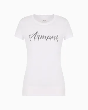 Armani Exchange women white black Tshirt
