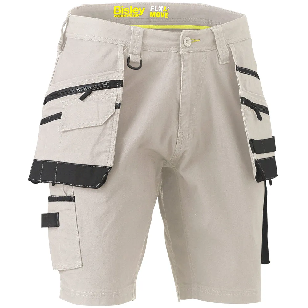 Bisley Flex & Move Stretch Utility Cargo Shorts With Holster Pockets