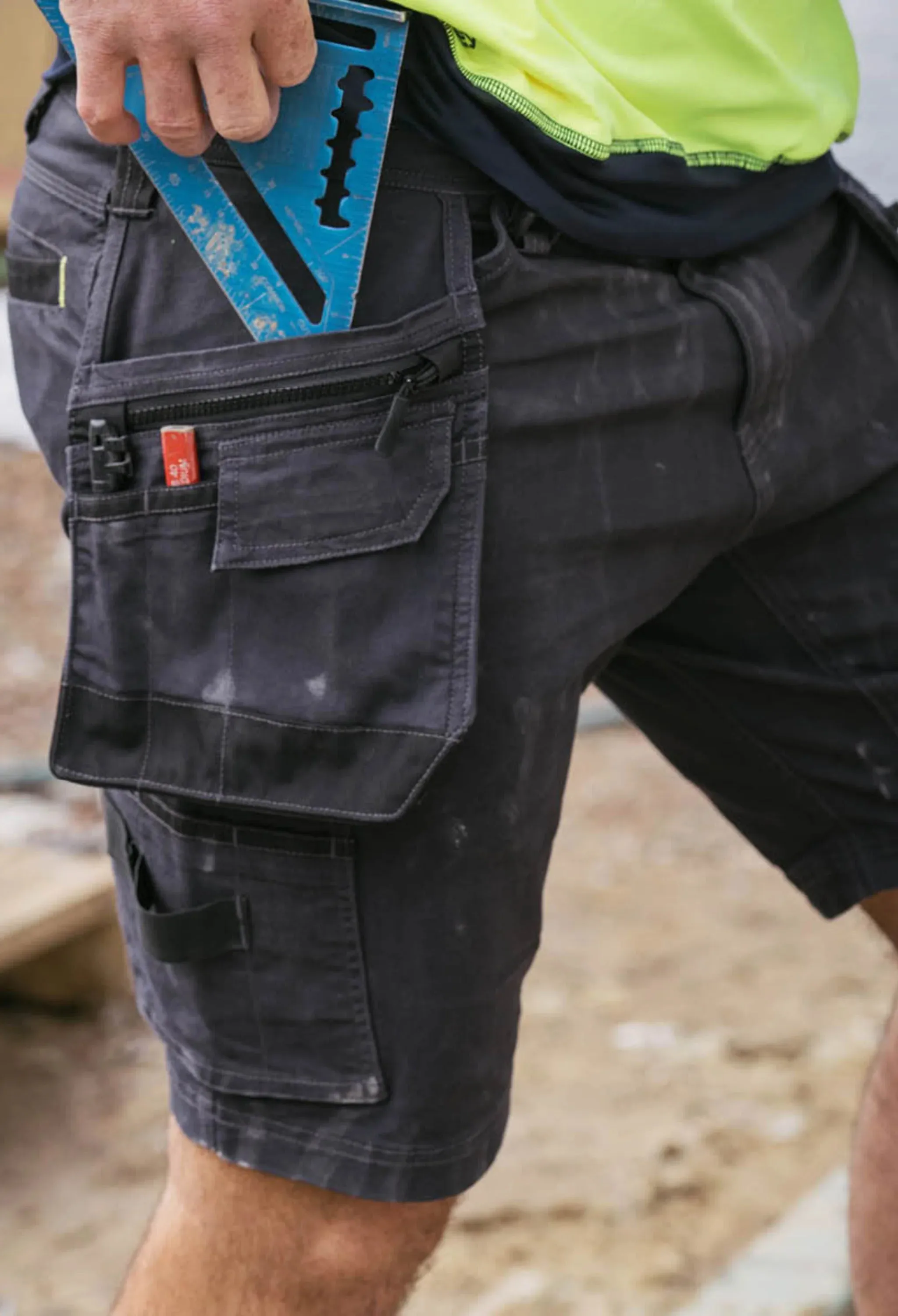 Bisley Flex & Move Stretch Utility Cargo Shorts With Holster Pockets