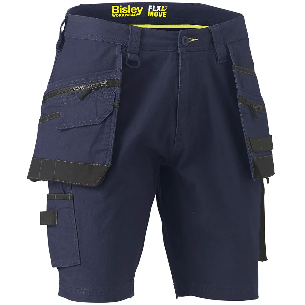 Bisley Flex & Move Stretch Utility Cargo Shorts With Holster Pockets