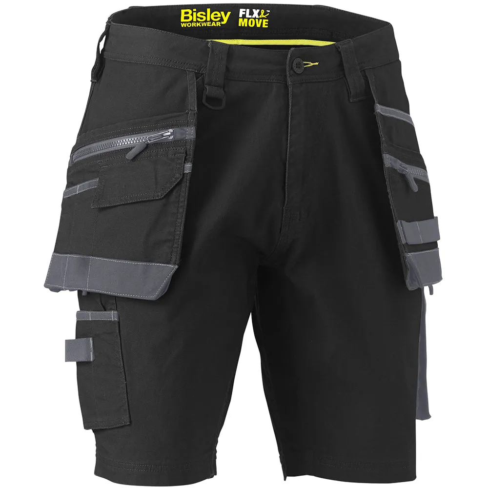 Bisley Flex & Move Stretch Utility Cargo Shorts With Holster Pockets