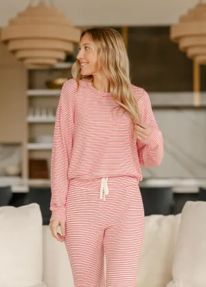 Bisous Stripe Long Sleeve Soft Lounge Top