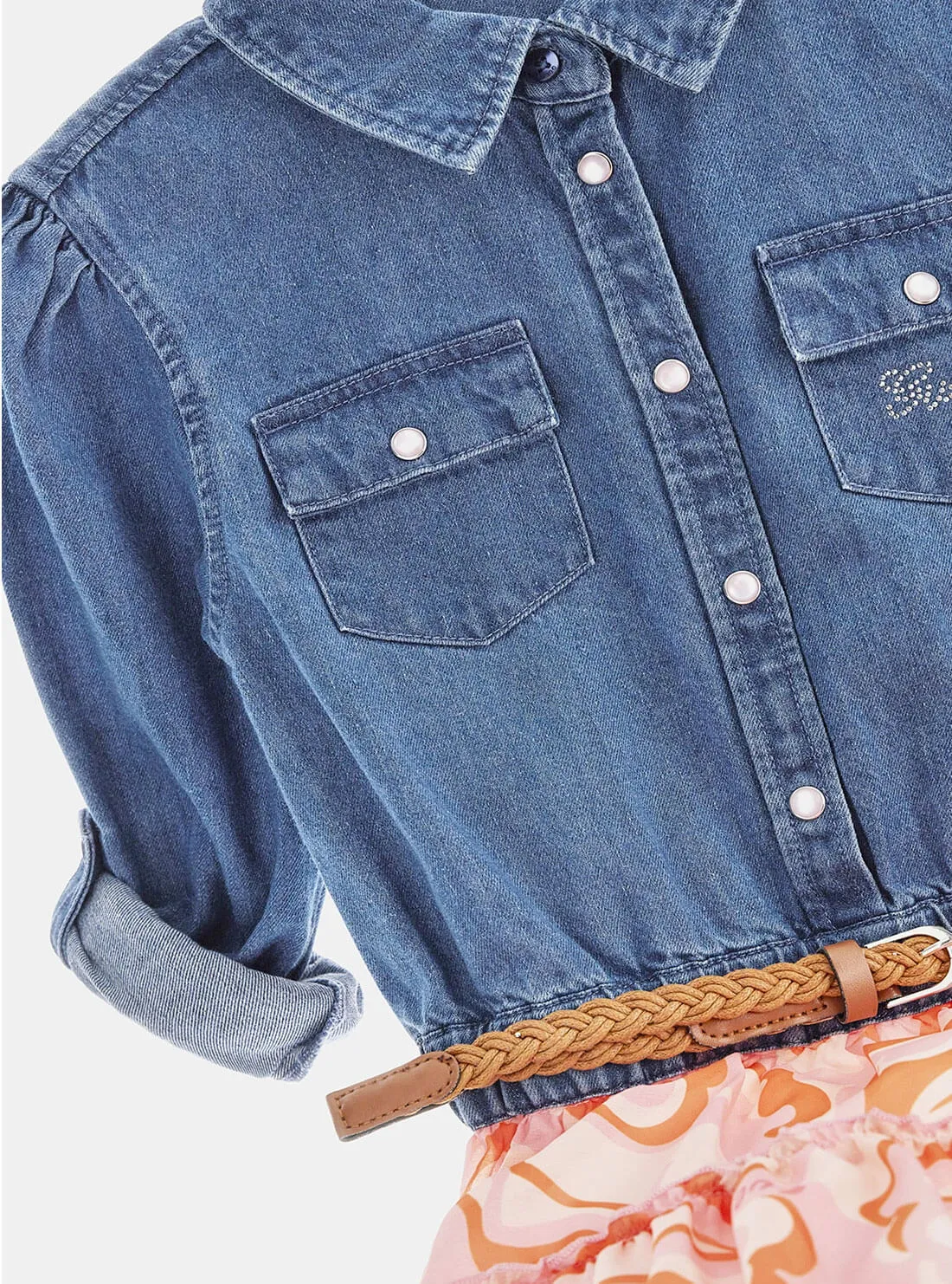 Blue Denim and Heart Print Dress (7-16)