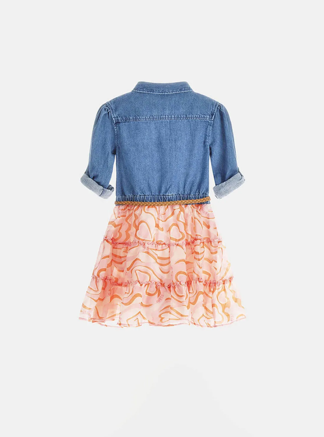 Blue Denim and Heart Print Dress (7-16)