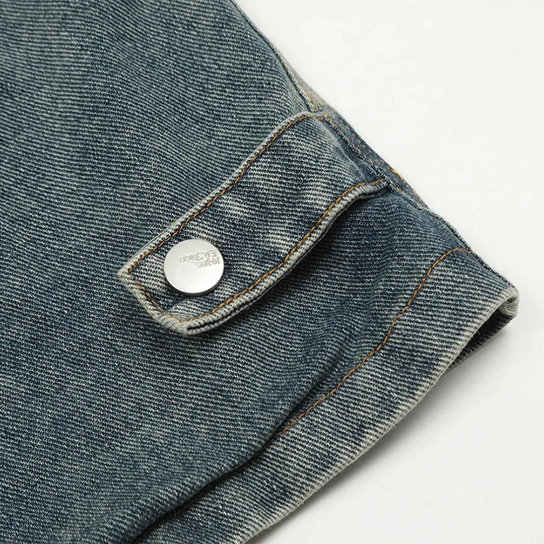 Bones Embroidered Denim Jacket