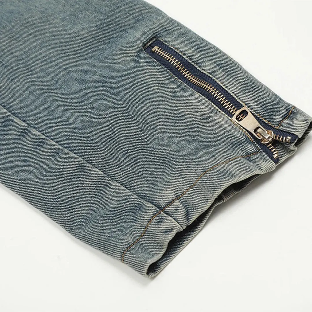 Bones Embroidered Denim Jacket