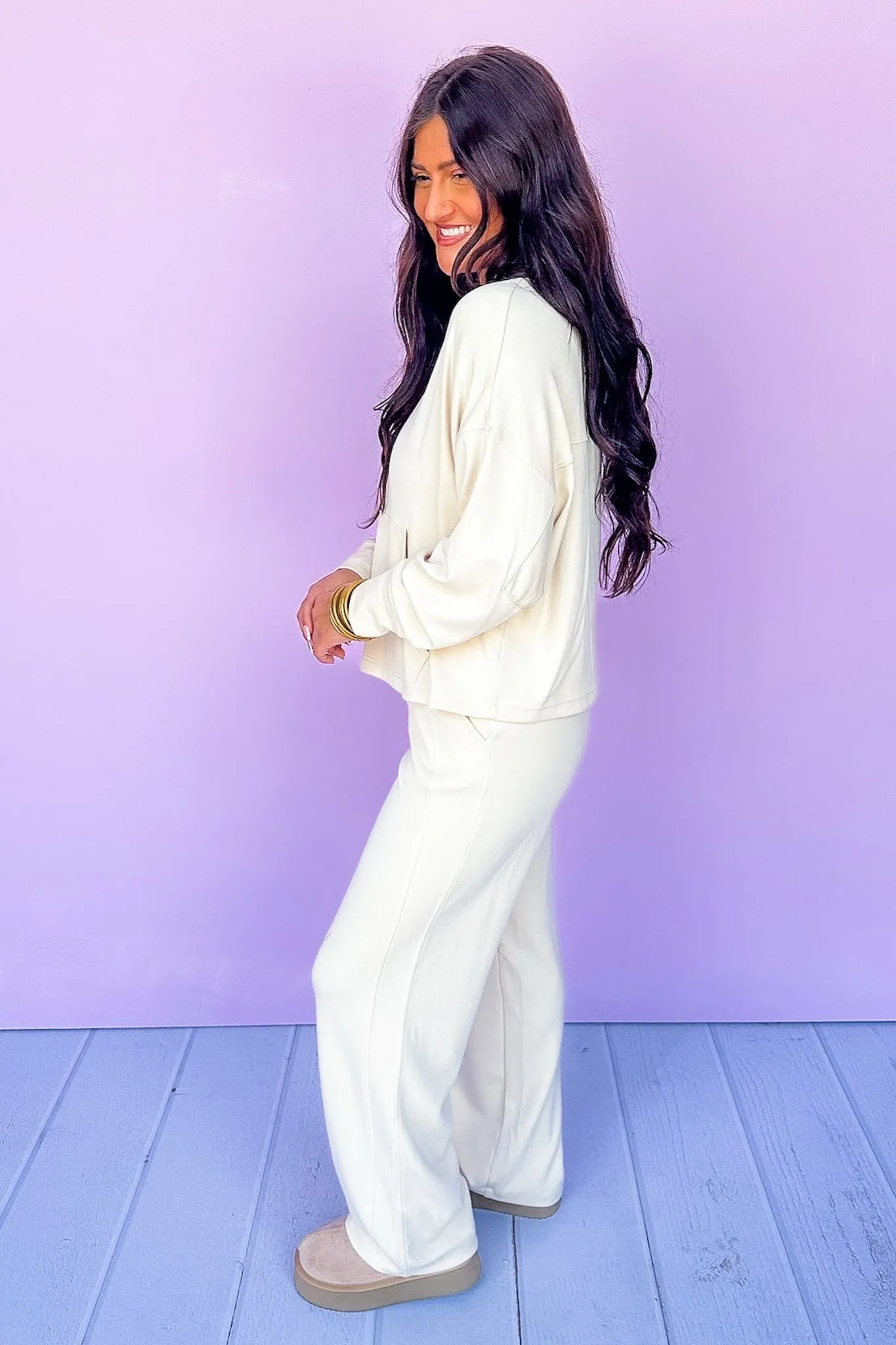 Buttery Soft Drawstring Waist Pocketed Lounge Flare Pants
