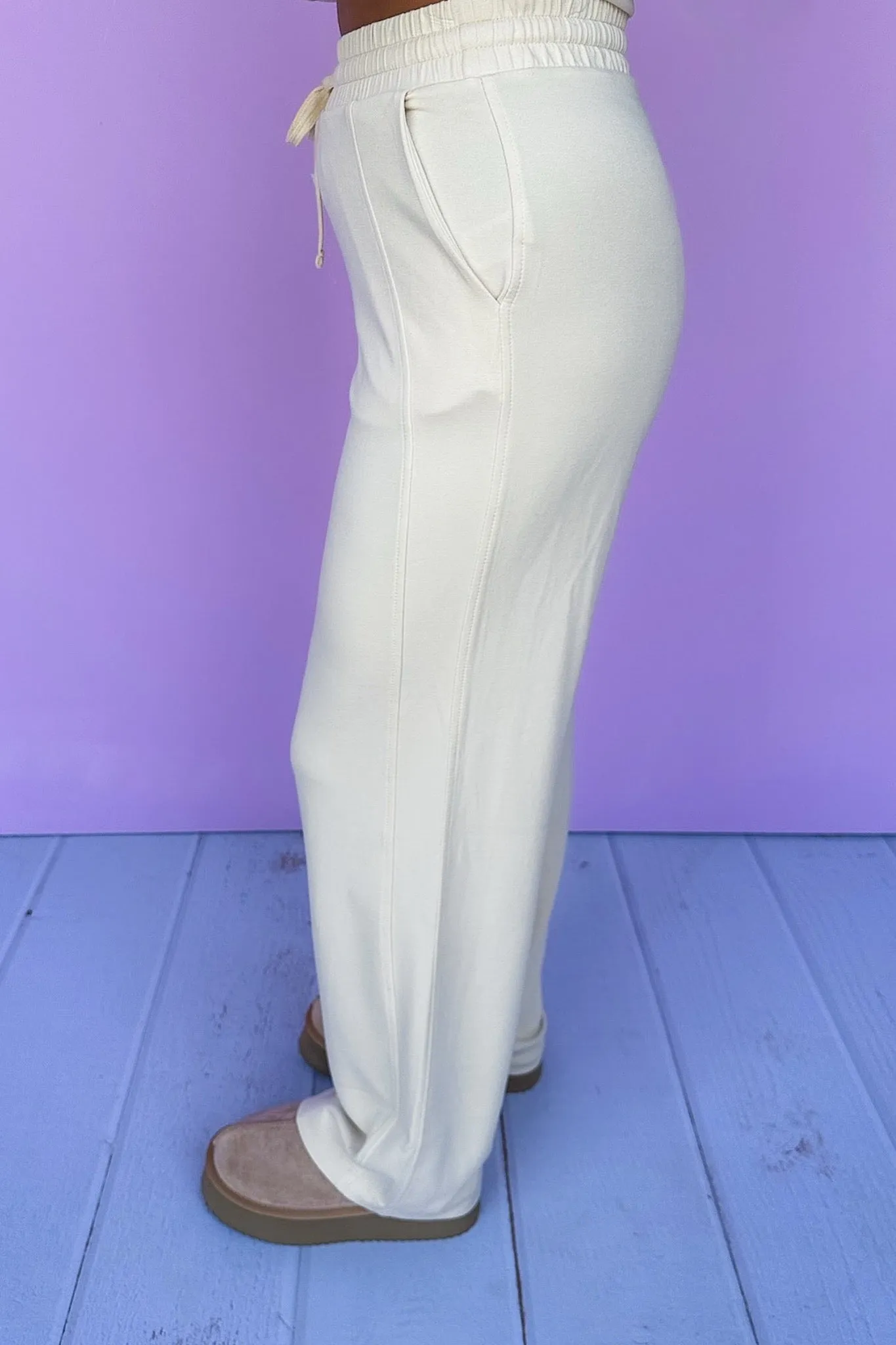 Buttery Soft Drawstring Waist Pocketed Lounge Flare Pants