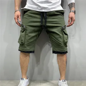Casual Streetwear Men Multi-Pocket Cargo Shorts
