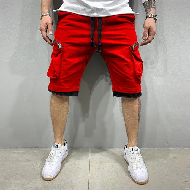 Casual Streetwear Men Multi-Pocket Cargo Shorts