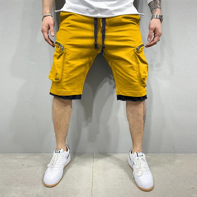 Casual Streetwear Men Multi-Pocket Cargo Shorts