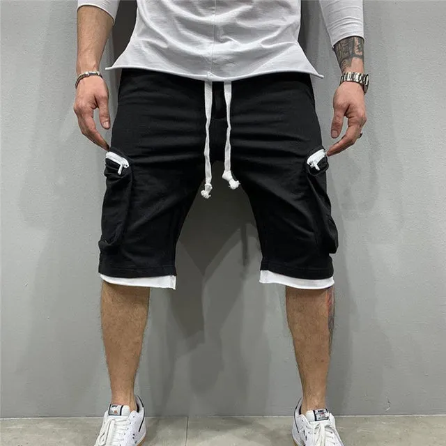 Casual Streetwear Men Multi-Pocket Cargo Shorts