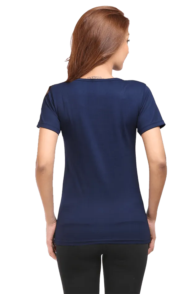 Classic Women's Cotton T-Shirt – Lycra Ribbed Neck