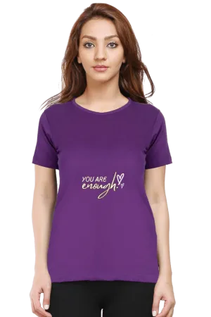 Classic Women's Cotton T-Shirt – Lycra Ribbed Neck