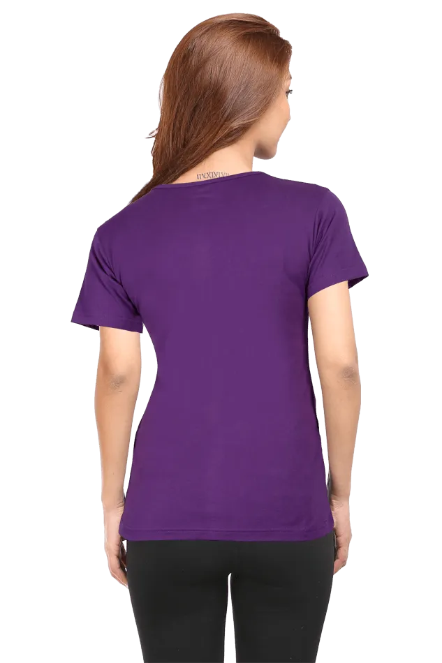 Classic Women's Cotton T-Shirt – Lycra Ribbed Neck