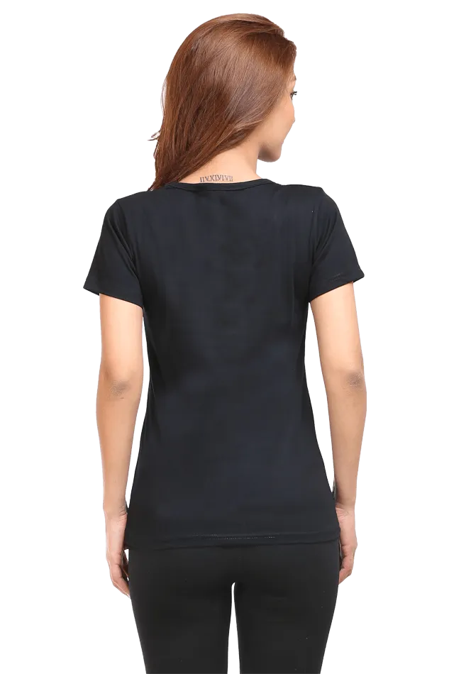 Classic Women's Cotton T-Shirt – Lycra Ribbed Neck