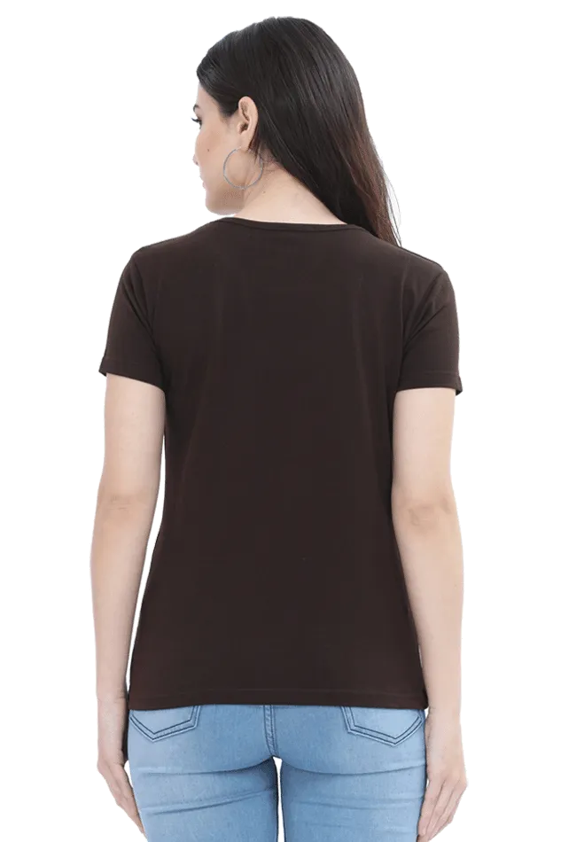 Classic Women's Cotton T-Shirt – Lycra Ribbed Neck