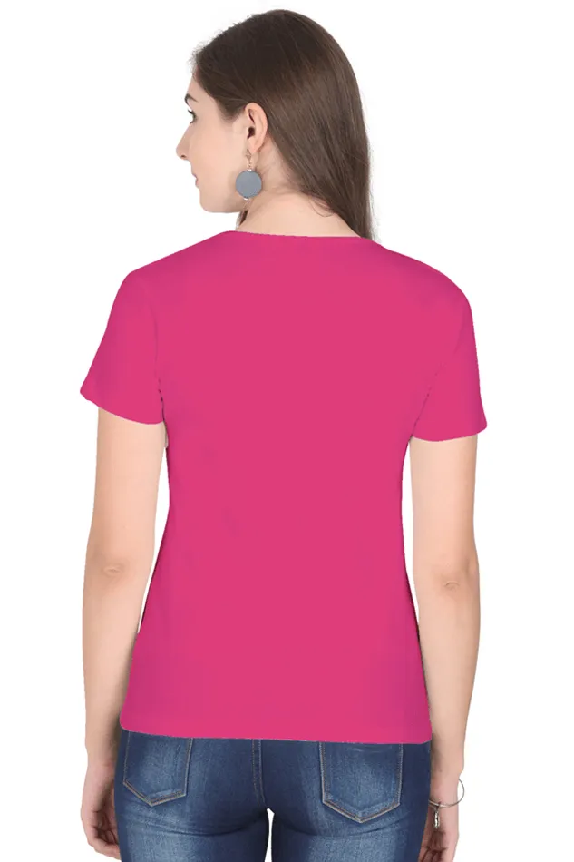Classic Women's Cotton T-Shirt – Lycra Ribbed Neck