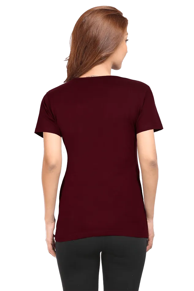 Classic Women's Cotton T-Shirt – Lycra Ribbed Neck