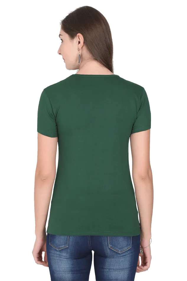 Classic Women's Cotton T-Shirt – Lycra Ribbed Neck