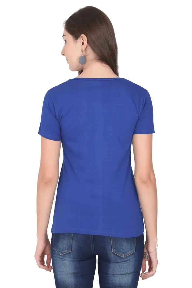Classic Women's Cotton T-Shirt – Lycra Ribbed Neck