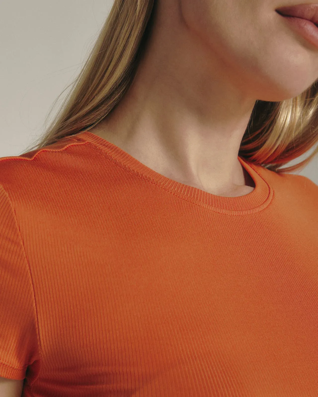 Core Ribbed Crop Tee