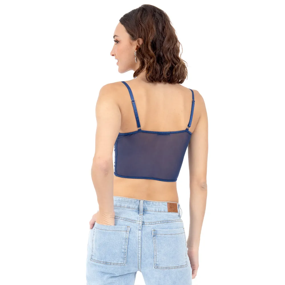CORSET SATIN/SHINE TRASLÚCIDO PARA MUJER FOREVER 21