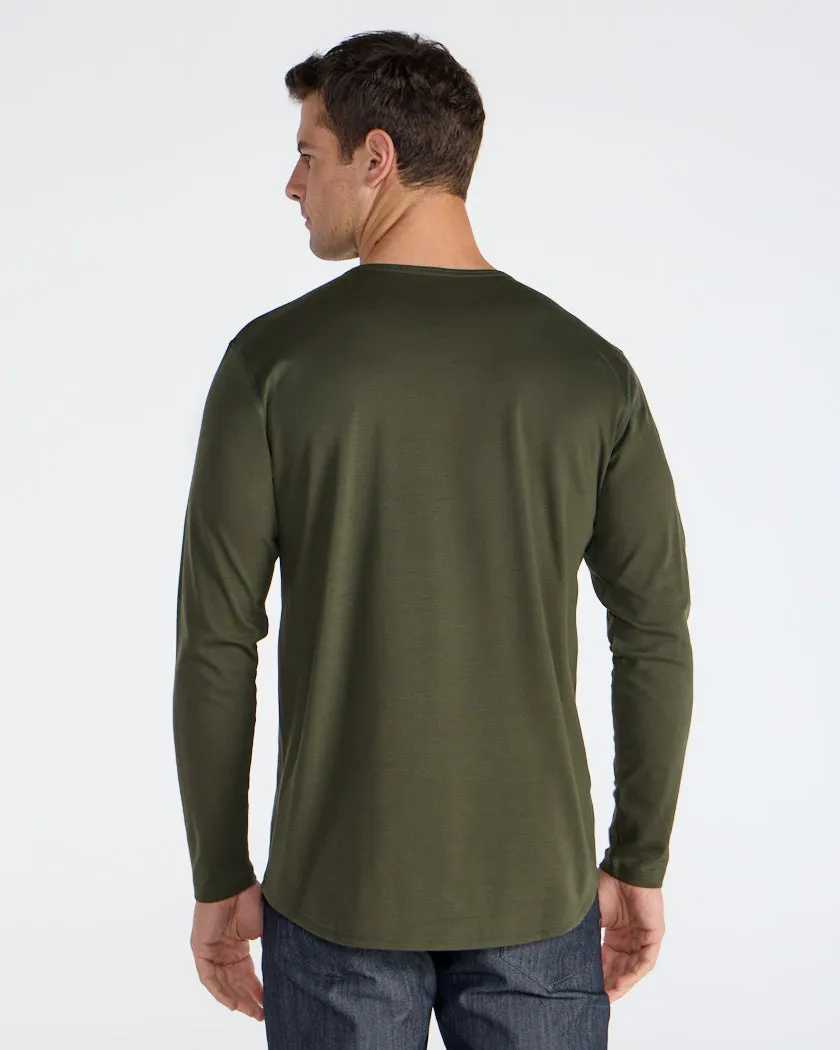 Cotton Long Sleeve Henley
