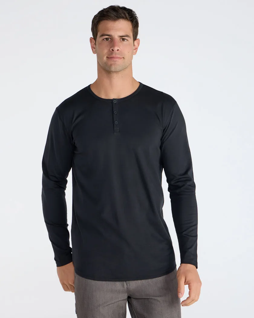 Cotton Long Sleeve Henley