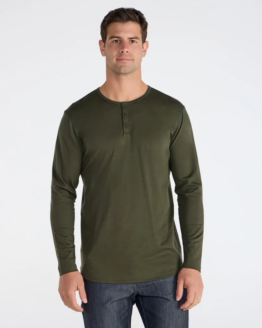Cotton Long Sleeve Henley