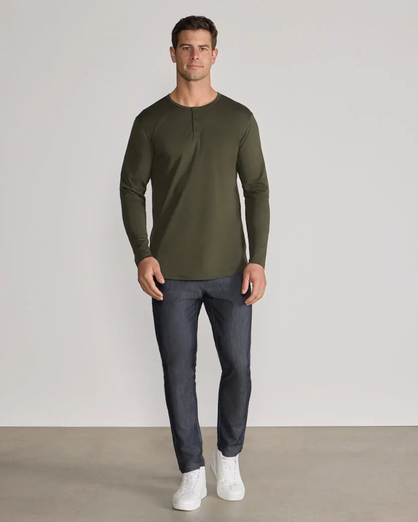 Cotton Long Sleeve Henley