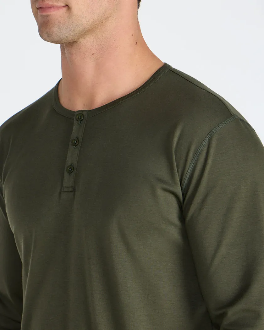 Cotton Long Sleeve Henley