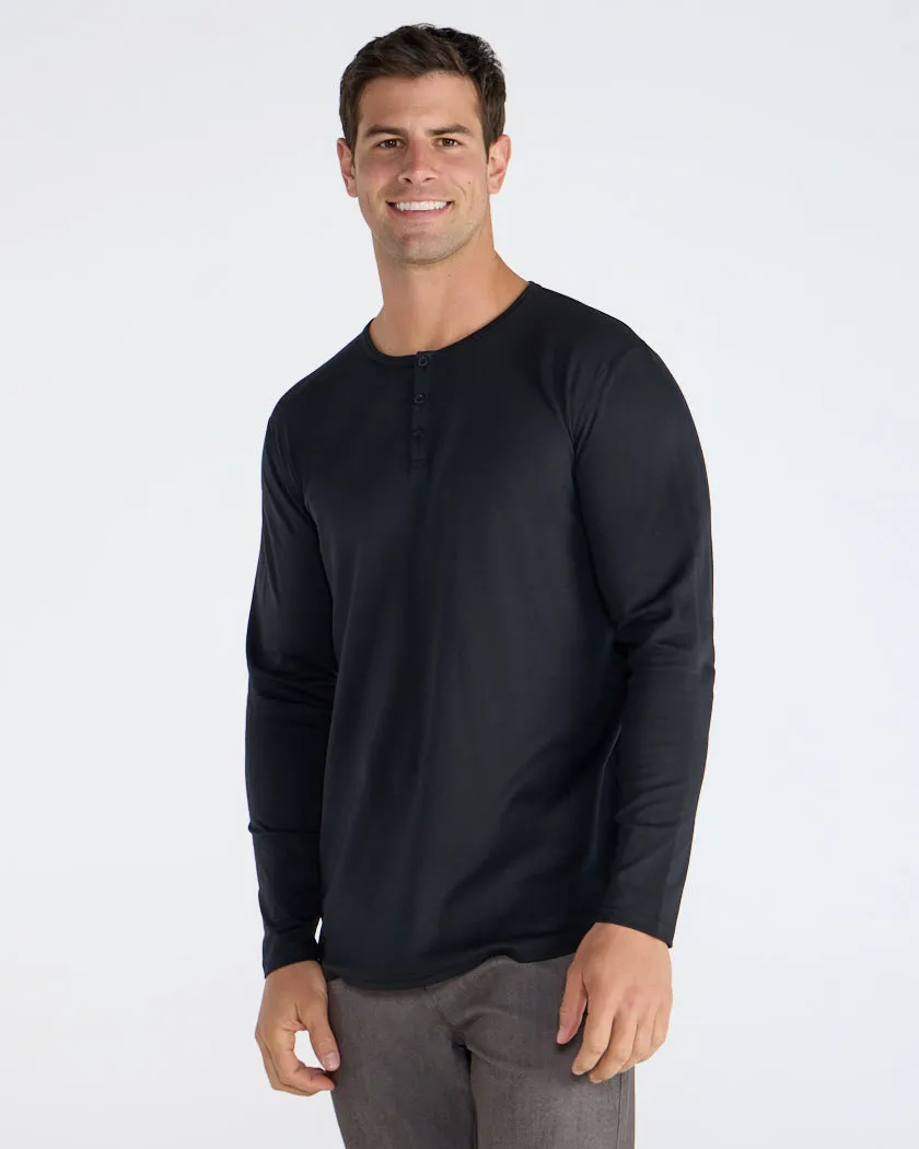 Cotton Long Sleeve Henley