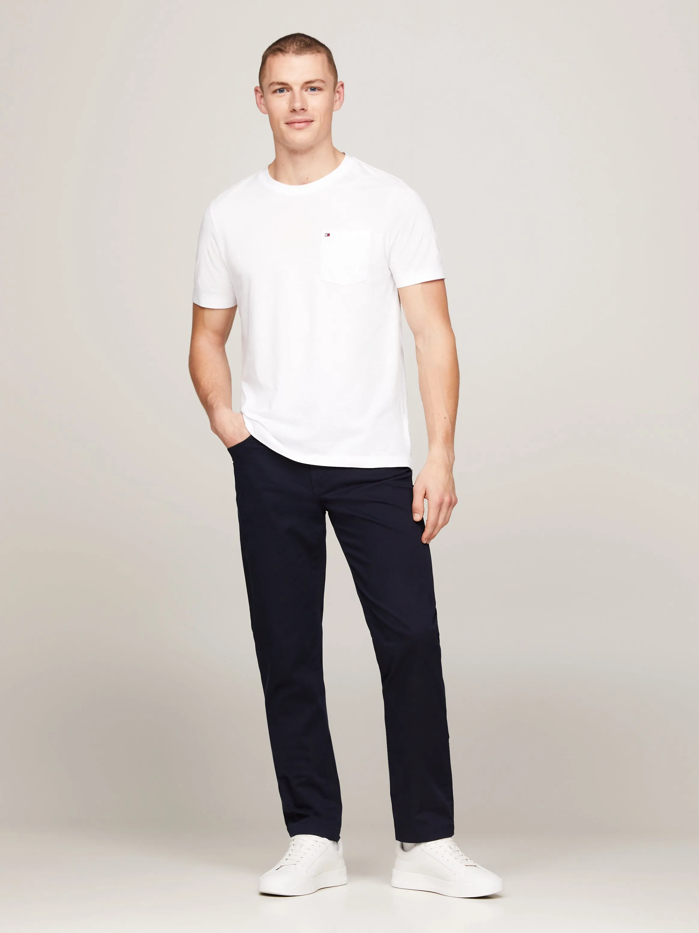 Crew Neck Patch Pocket T-Shirt