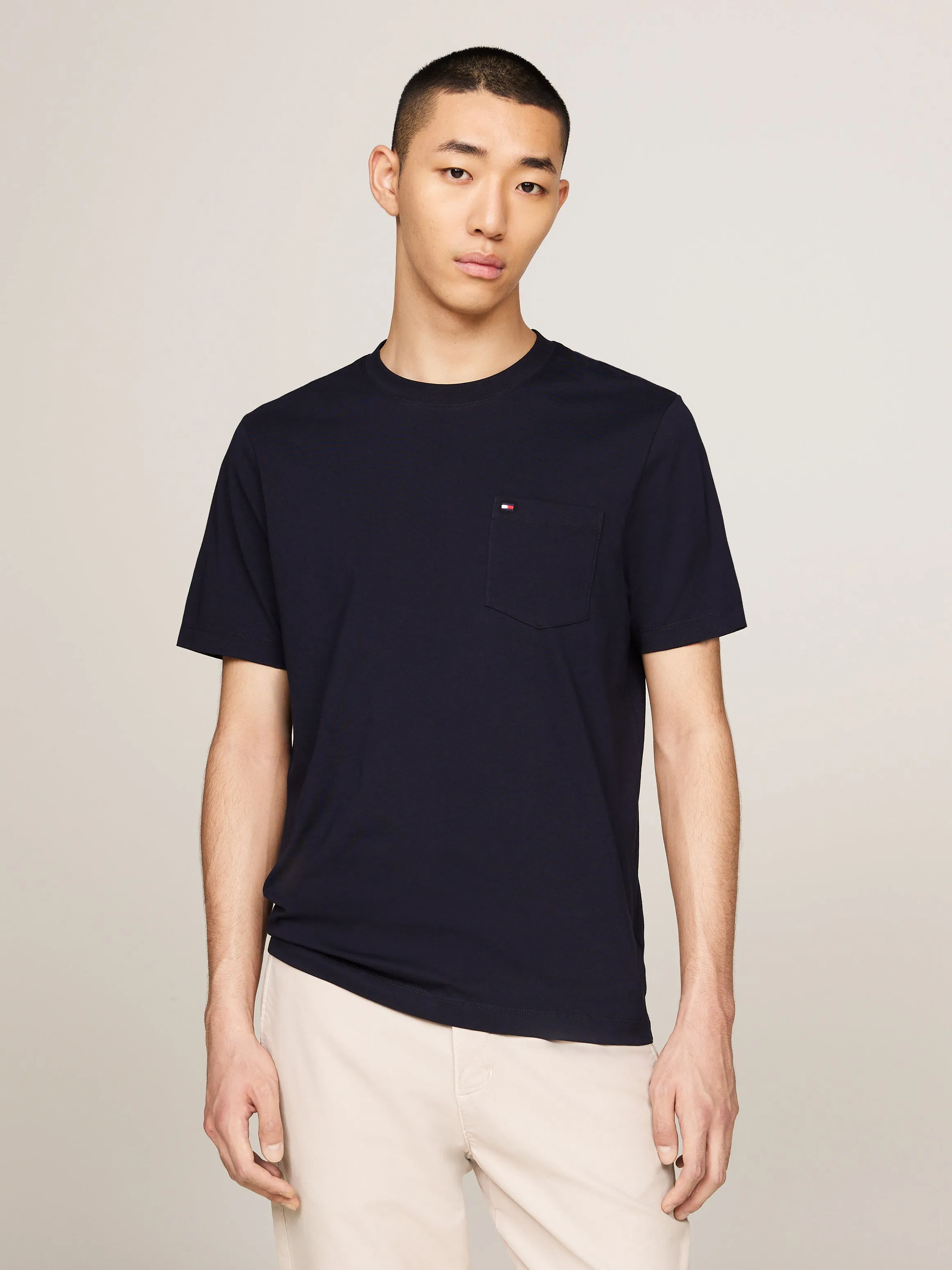 Crew Neck Patch Pocket T-Shirt