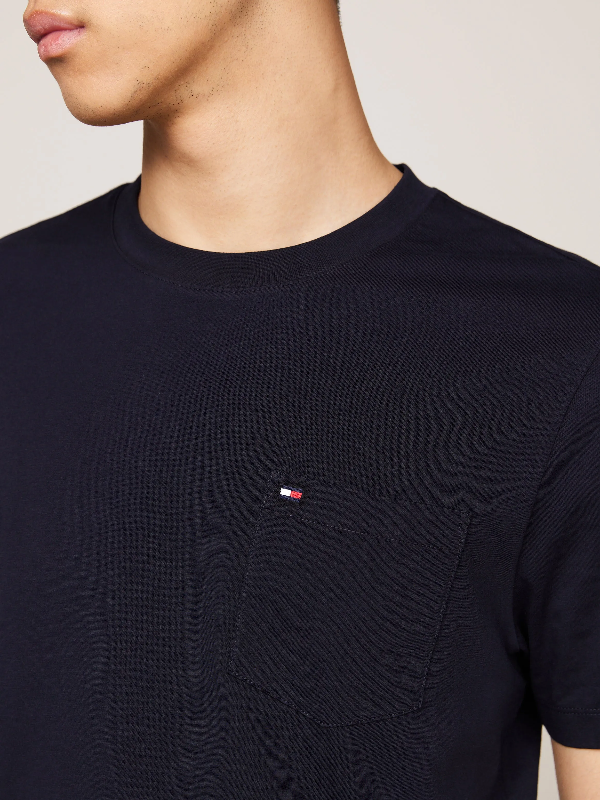 Crew Neck Patch Pocket T-Shirt