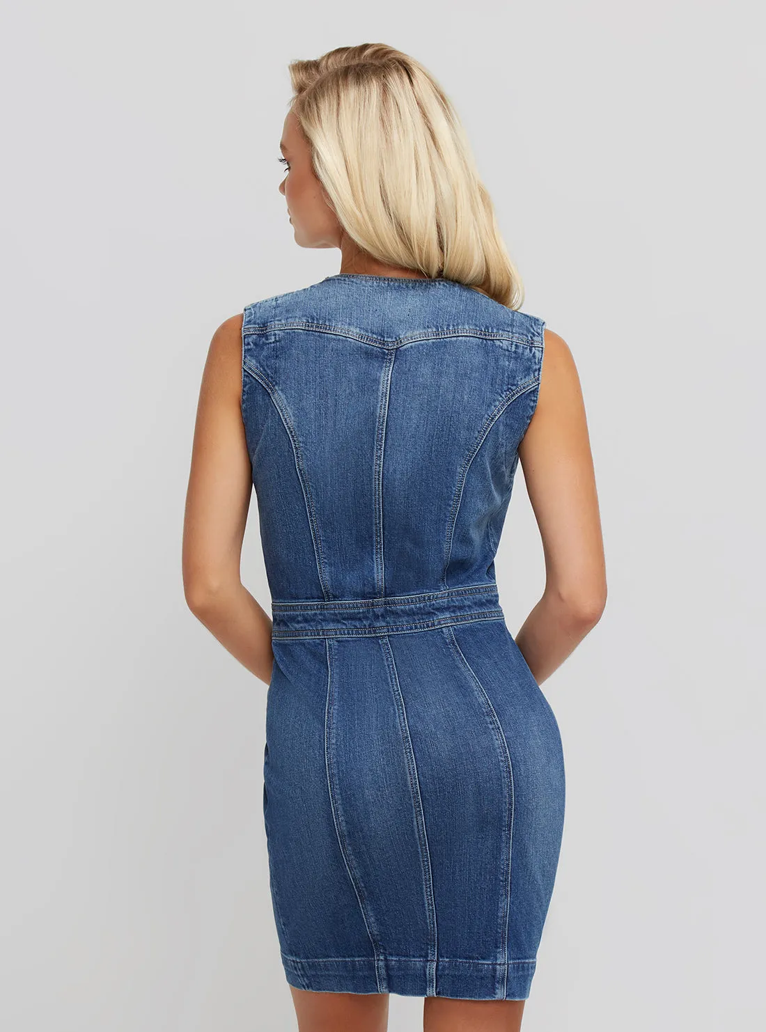 Eco Blue Denim Naira Mini Dress