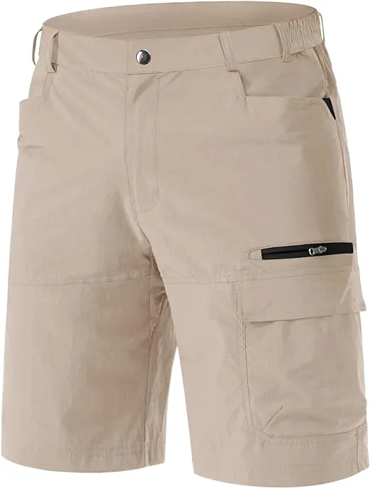 EKLENTSON Mens Shorts Quick Dry Cargo Shorts Lightweight Walking Hiking Shorts Zip Fishing Cycling Safari Pants with Multi Pockets