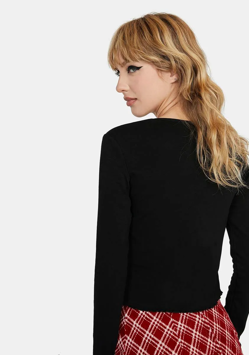 Fields Forever Long Sleeve Crop Top