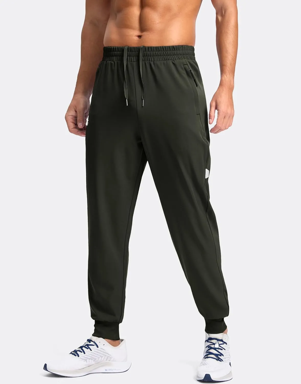 G Gradual Men's Joggers with Zipper Pockets Lightweight Athletic Workout Pants Quick Dry Sweatpants for Men Running Hiking
