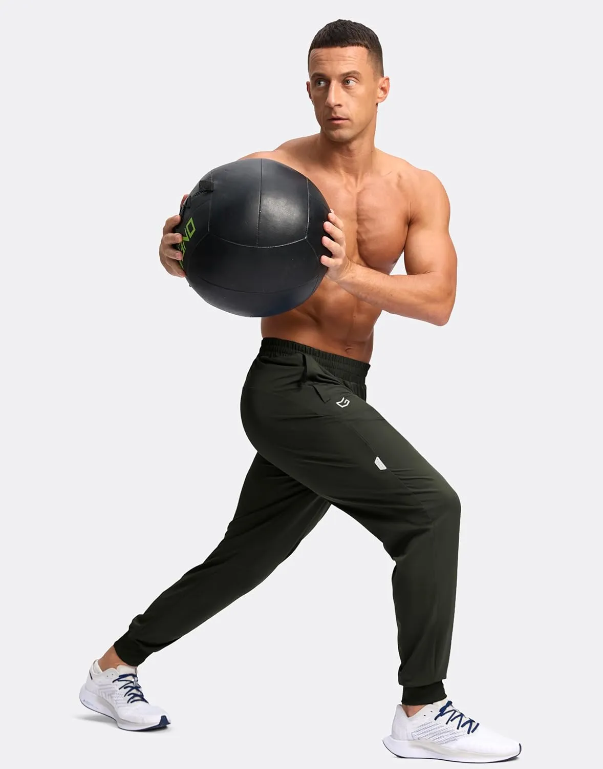 G Gradual Men's Joggers with Zipper Pockets Lightweight Athletic Workout Pants Quick Dry Sweatpants for Men Running Hiking