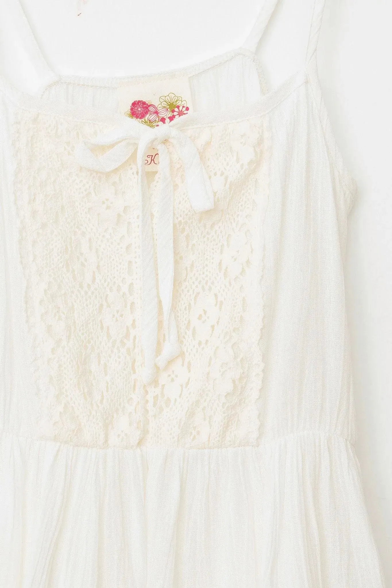Girls Western Sleeveless Front Lace And Tie Tops