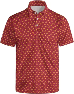 Golf Shirts for Men Funny Golf Polo Shirts Short Sleeve Polo Shirts Moisture Wicking Performance Golf Outfits