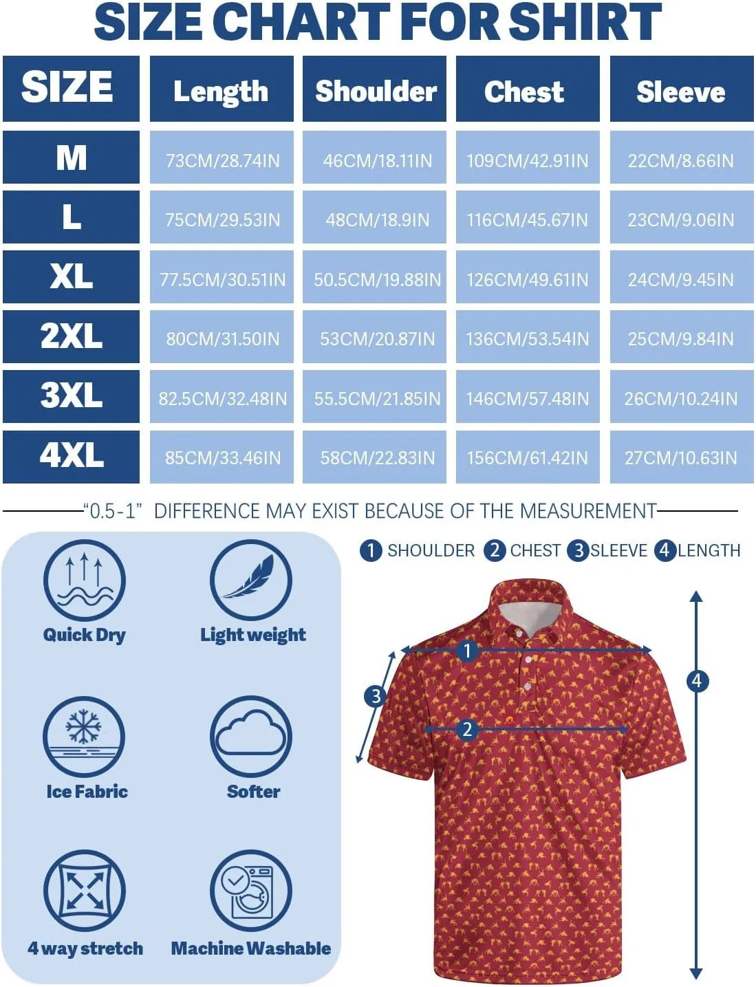 Golf Shirts for Men Funny Golf Polo Shirts Short Sleeve Polo Shirts Moisture Wicking Performance Golf Outfits