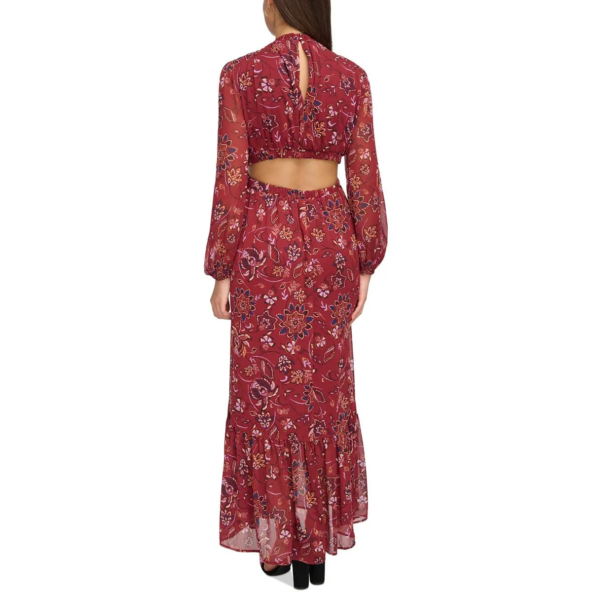 Guess Womens Cut-Out Long Maxi Dress