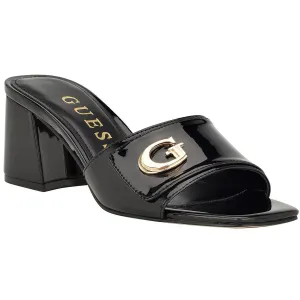 Guess Womens Gallai 2 Block Heel Square Open Toe Slide Sandals