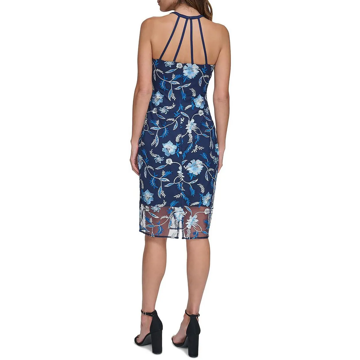 Guess Womens Metallic Knee Length Sheath Dress