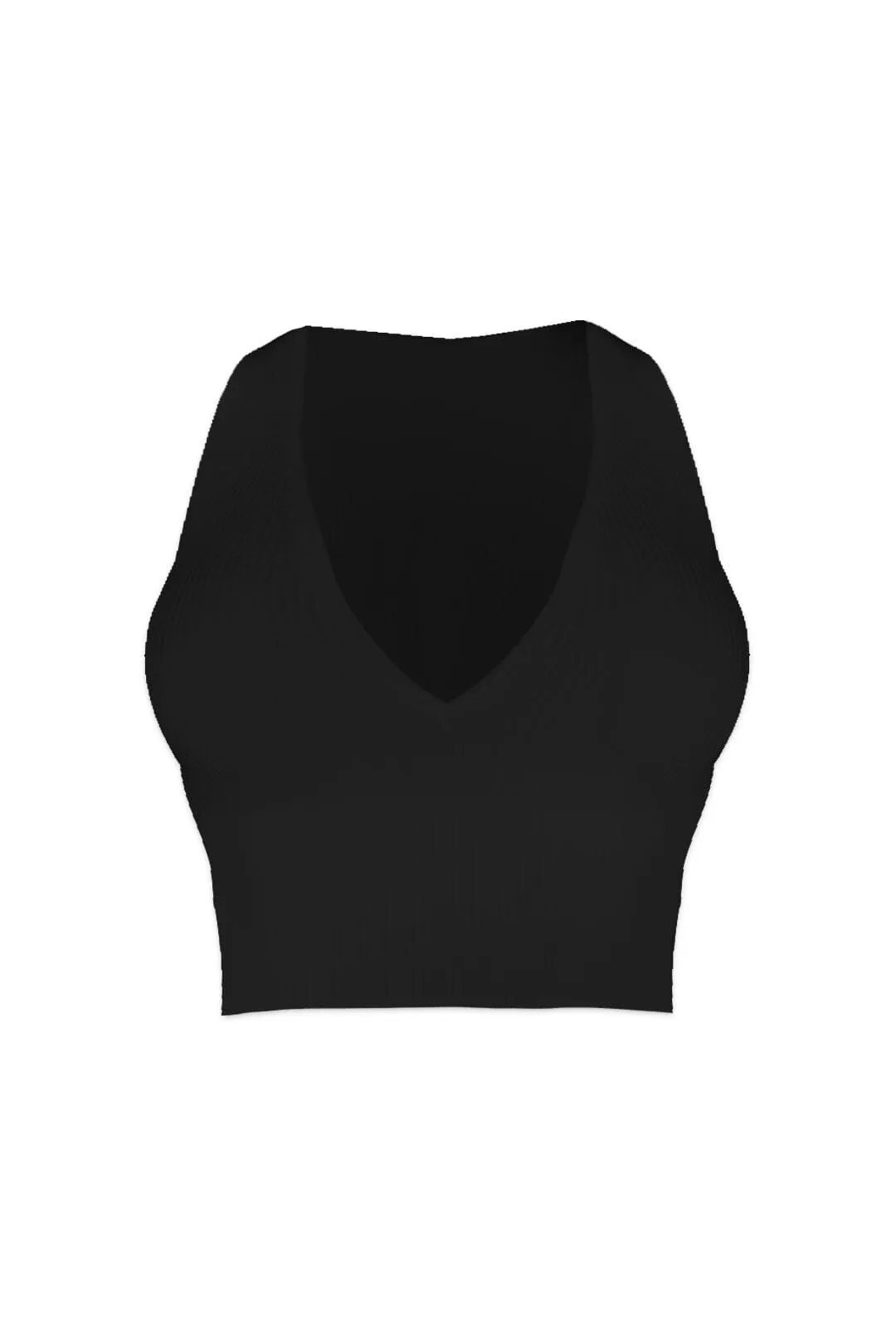 Ice Cream Basic Deep V Crop Top