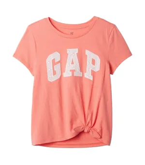 Kids Knot-Tie Graphic T-Shirt Cupid Pink