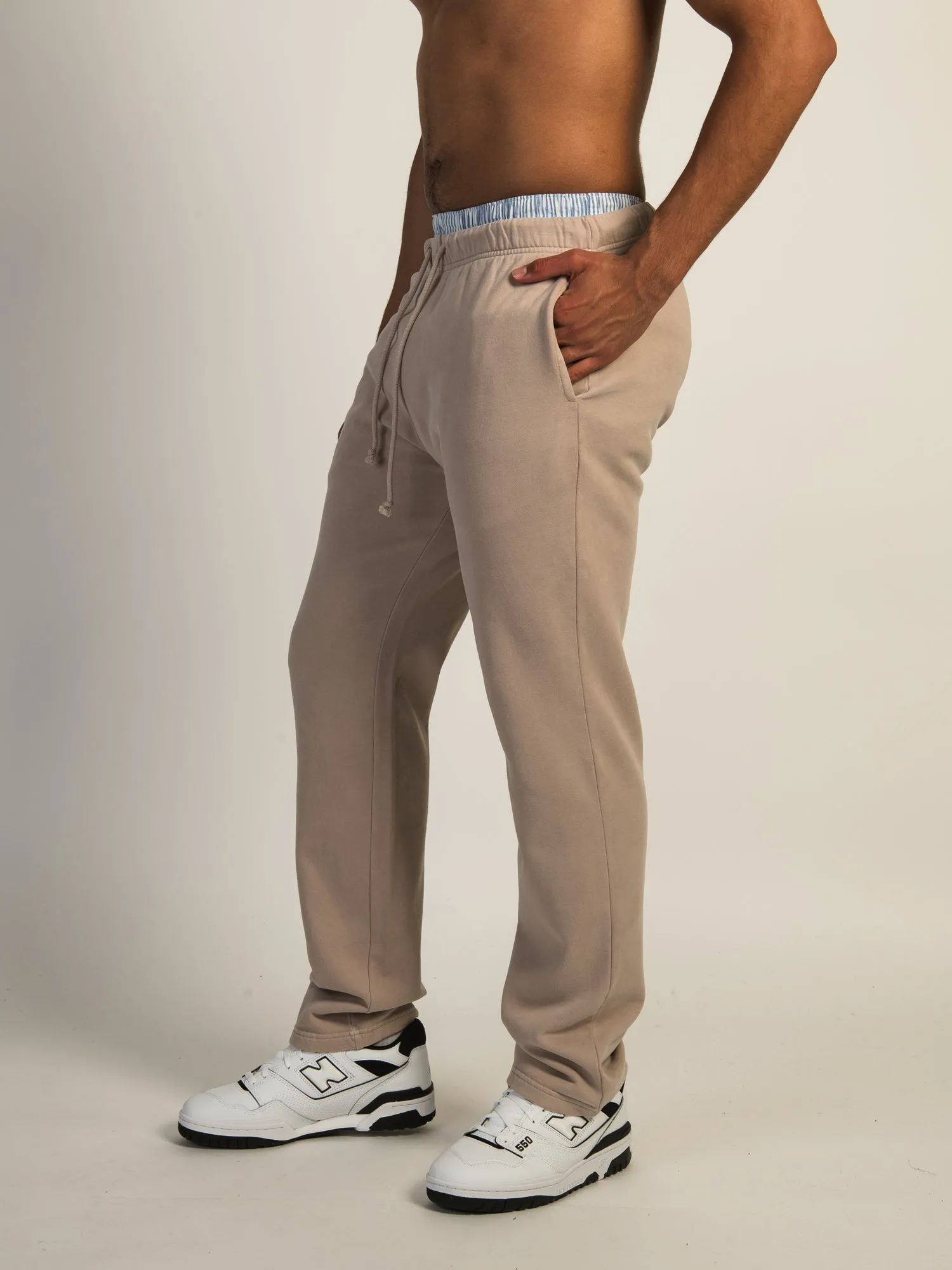 KOLBY VINTAGE WASH LOUNGE PANT - PEBBLE
